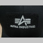 Alpha Industries čierna šiltovka s logom, univerzálna nastavitelná veľkosť, materiál 100% bavlna , zapínanie vzadu na suchý zips