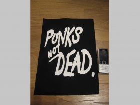 Punks not Dead chrbtová nášivka veľkosť cca. A4 (po krajoch neobšívaná) rozmery 36x24cm