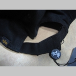Alpha Industries čierna šiltovka s logom, univerzálna nastavitelná veľkosť, materiál 100% bavlna , zapínanie vzadu na suchý zips