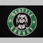 Nirvana Seattle Grunge  čierna hrubá mikina na zips s kapucou stiahnuteľnou šnúrkami
