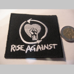 Rise Against nažehľovacia vyšívaná nášivka (možnosť nažehliť alebo našiť na odev) materiál 100%bavlna 