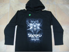 Soulfly,  čierna pánska mikina s kapucou 80%bavlna 20%polyester 