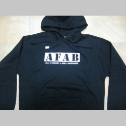 AFAB - All Fascist are Bastards   mikina s kapucou stiahnutelnou šnúrkami a klokankovým vreckom vpredu 65%bavlna 35%polyester 
