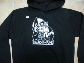 Anarchy Punk  mikina s kapucou stiahnutelnou šnúrkami a klokankovým vreckom vpredu 65%bavlna 35%polyester 