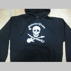 Edelweiss Piraten,  čierna pánska mikina s kapucou 65%bavlna 35%polyester 