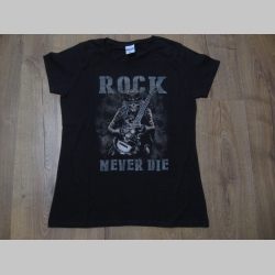 ROCK čierne dámske tričko materiál 100% bavlna