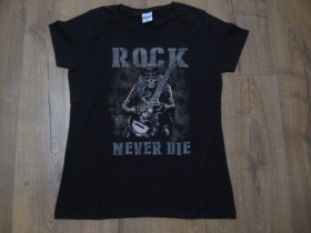 ROCK čierne dámske tričko materiál 100% bavlna