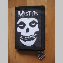 Misfits,hrubá pevná textilná peňaženka s retiazkou a karabínkou