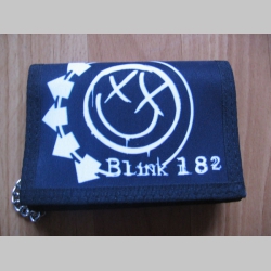 Blink 182  hrubá pevná textilná peňaženka s retiazkou a karabínkou