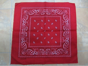 šatka ROCK ornamenty červená s rockovým vzorovaním materiál: 100%bavlna rozmery: 55x55cm 
