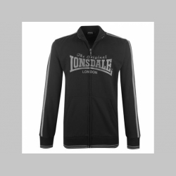 Lonsdale Mikina na zips čierna s vyšívaným logom 35%bavlna, 65%polyester 