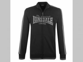 Lonsdale Mikina na zips čierna s vyšívaným logom 35%bavlna, 65%polyester 