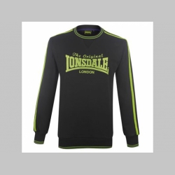 Lonsdale mikina čierna s limetkovo zeleným vyšívaným logom 35%bavlna ,65% polyester posledný kus veľkosť XXL