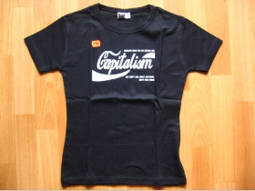 Capitalism  čierne dámske tričko 100%bavlna 