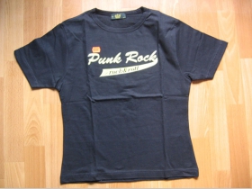 Punk Rock - Rock and Roll čierne dámske tričko 100%bavlna 