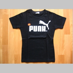 Punk -  čierne dámske tričko 100%bavlna 