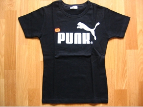 Punk -  čierne dámske tričko 100%bavlna 