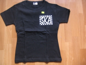 SKA  čierne dámske tričko 100%bavlna 
