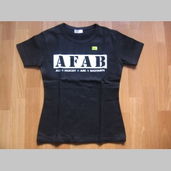 AFAB  čierne dámske tričko 100%bavlna 
