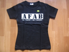 AFAB  čierne dámske tričko 100%bavlna 