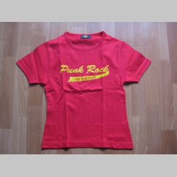 Punk Rock  červené dámske tričko 100%bavlna 