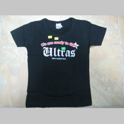 Ultras čierne dámske tričko 100%bavlna Zľavnené 