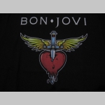 Bon Jovi čierne pánske tričko materiál 100% bavlna