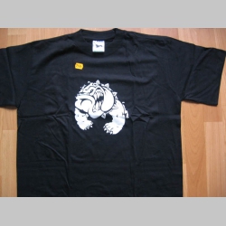 Bulldog  čierne pánske tričko 100%bavlna 