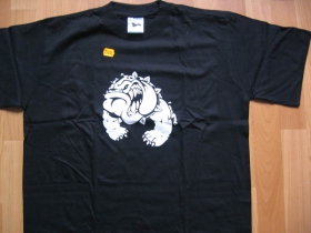 Bulldog  čierne pánske tričko 100%bavlna 