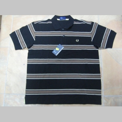 Fred Perry - polokošeľa čierno-béžovo-hnedá 100%bavlna, posledné kusy veľkosti S, XL 