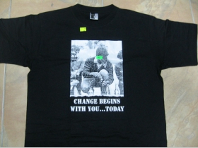 Change Begins čierne pánske tričko materiál: 100%bavlna 