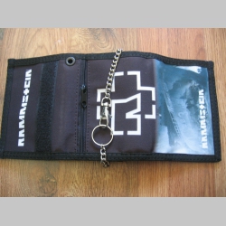 Rammstein  hrubá pevná textilná peňaženka s retiazkou a karabínkou
