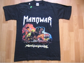 Manowar, pánske tričko čierne 100%bavlna 