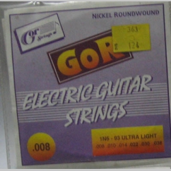Struny Gor strings 1N6-93 na elektrickú gitaru hrúbka 008   Nickel Rounwound