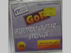 Struny Gor strings 1N6-93 na elektrickú gitaru hrúbka 008   Nickel Rounwound