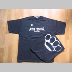 Pit Bull  čierne pánske tričko BOXER s obojstrannou potlačou 100%bavlna 
