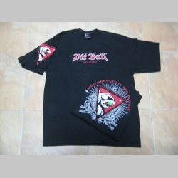 Pit Bull  TS 04445 čierne pánske tričko s obojstrannou potlačou 100%bavlna 