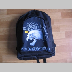 Exploited, ruksak čierny, 100% polyester. Rozmery: Výška 42 cm, šírka 34 cm, hĺbka až 22 cm pri plnom obsahu