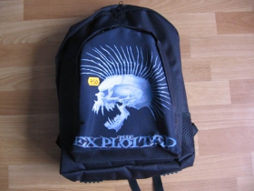Exploited, ruksak čierny, 100% polyester. Rozmery: Výška 42 cm, šírka 34 cm, hĺbka až 22 cm pri plnom obsahu