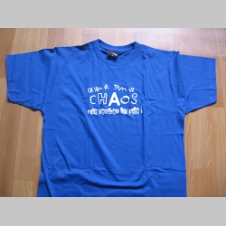 Chaos, modré  pánske tričko 100%bavlna 