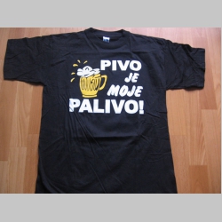 Pivo je moje palivo, čierne pánske tričko pánske tričko 100%bavlna Fruit of The Loom