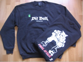 Pit Bull SS 0492 čierna pánska mikina FINAL ATTACK s obojstrannou potlačou 80%bavlna 20%polyester