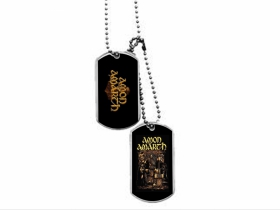 Amon Amarth kovový prívesok na krk "Dog Tag" s dvomi známkami a s dvomi farebnými motívmi