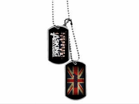 Asking Alexandria kovový prívesok na krk "Dog Tag" s dvomi známkami a s dvomi farebnými motívmi