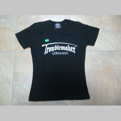 Troublemaker čierne dámske tričko 100%bavlna