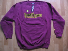 Hooligan, mikina CLASSIC bordová s vyšívaným logom 80%bavlna 20%polyester posledný kus XXL-už sa nevyrába!!! 