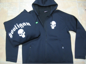 Hooligan - mikina na zips čierna s kapucou a tlačeným logom 66%polyester  22%polypropilen, 12% PU  