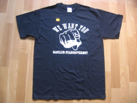 Pánske tričko We want you čierne 100%bavlna, posledné kusy veľkosti M, L, XL 