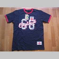  England, pánske tmavomodré vyšívané tričko 100%bavlna posledné kusy veľkosti M, L, XL 