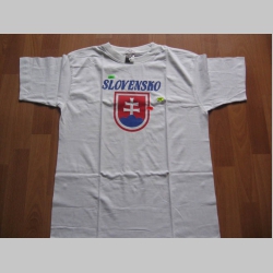 Slovensko, pánske biele tričko 100%bavlna